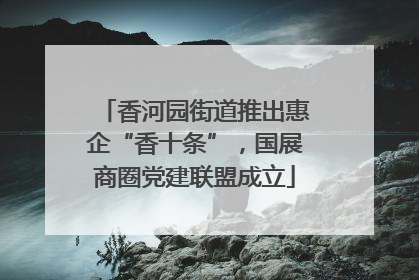 香河园街道推出惠企“香十条”，国展商圈党建联盟成立
