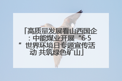 高质量发展看山西国企：中能煤业开展“6·5”世界环境日专题宣传活动 共筑绿色矿山