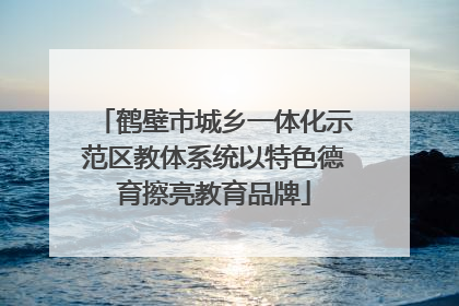 鹤壁市城乡一体化示范区教体系统以特色德育擦亮教育品牌