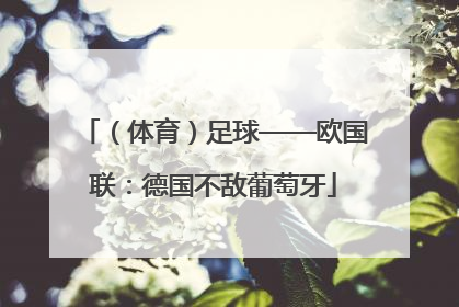 （体育）足球——欧国联：德国不敌葡萄牙