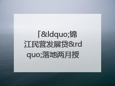 “锦江民营发展贷”落地两月授信1.7亿元，惠及118家民企