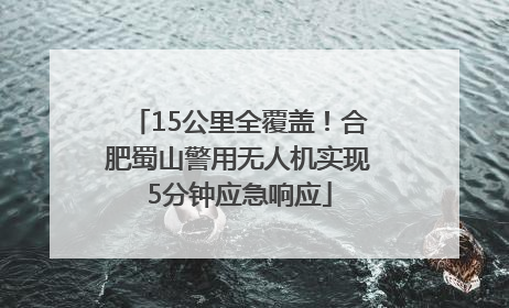 15公里全覆盖！合肥蜀山警用无人机实现5分钟应急响应