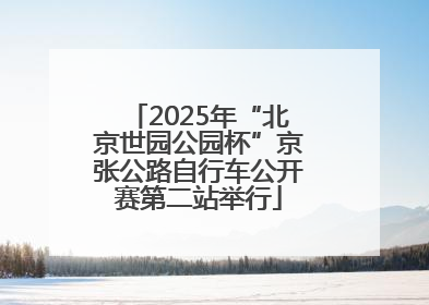 2025年“北京世园公园杯”京张公路自行车公开赛第二站举行