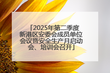 2025年第二季度新港区安委会成员单位会议暨安全生产月启动会、培训会召开