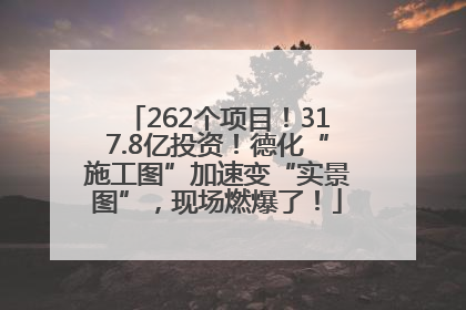 262个项目！317.8亿投资！德化“施工图”加速变“实景图”，现场燃爆了！